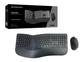 Conceptronic ERGO PT černá / Bezdrátová klávesnice a myš / Ergonomická / 2.4 GHz / PT layout (ORAZIO02PT)