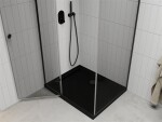 MEXEN/S - Roma sprchový kout 90x100, transparent, černá + černá vanička se sifonem 854-090-100-70-00-4070B