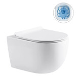 CERANO - Kompletní WC set Profi/Felci - bílá lesklá - WC tlačítko Slim/Bílá - předstěnová instalace - 52,5x36 CER-8050BD58