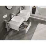 MEXEN/S - Orio koupelnová skříňka pod umyvadlo 50 cm s deskou, 1 šuplík, bílá mat 91A10-05023-1-BFC01