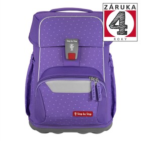 Školní aktovka pro prvňáčky – 4 dílný set, Step by Step BASIS Purple Konfetti, AGR