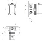 OMNIRES - Y element podomítkové baterie sprchová/vanová 3-výstupová BOX48X