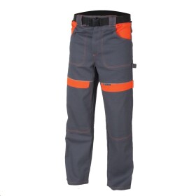 Montérkové kalhoty COOL TREND H8323 do pasu prodloužené 194 cm šedo-oranžové P58 šedo-oranžové
