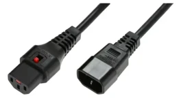 MicroConnect Prodlužovací kabel s IEC zámkem C13 - C14 1.5m černá (PC1003)