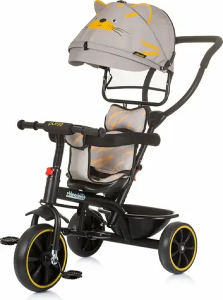 CHIPOLINO Tříkolka se stříškou Pulse 2v1 Tiger