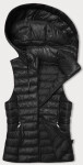 Černá prošívaná vesta s odepínací kapucí J Style (16M9151-392) odstíny černé 46