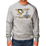 Pánská Mikina Pittsburgh Penguins Original Retro Brand 2017 Stanley Cup Champions Raglan Long Sleeve Crew Sweatshirt Gray Velikost: