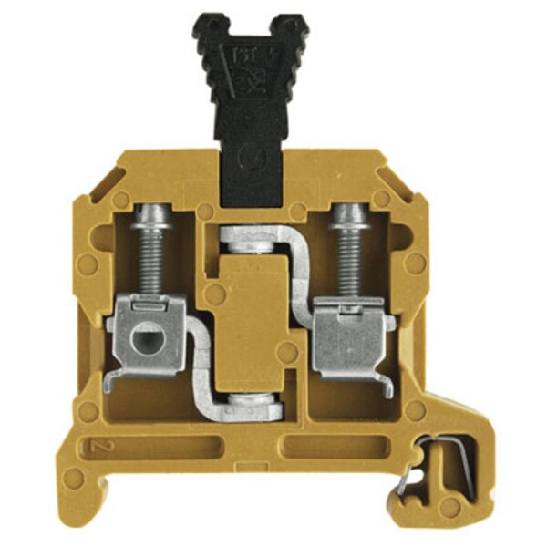 SAK Series, Test-disconnect terminal, Rated cross-section: 4 mm², Screw connection, Medium Yellow, Direct mounting SAKC 4/35 0357520000 středně žlutá