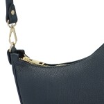 Trendy dámská kožená crossbody kabelka Sillid, tmavě modrá