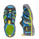 Dětské sandály SEACAMP II CNX, BLACK/BRILLIANT BLUE, keen, 1022984/1022969, černá - 38