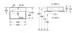 VILLEROY & BOCH - Memento 2.0 Umyvadlo nábytkové 600x420 mm, s přepadem, otvor pro baterii, alpská bílá 4A226G01