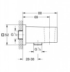 GROHE - Euphoria Cube Nástěnné kolínko s držákem, kartáčovaný Hard Graphite 26370AL0