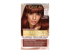 L'Oréal Paris Excellence Nudes Copper 4UR Univerzální tmavá červená, 72ml + 48ml + 12ml + 60ml