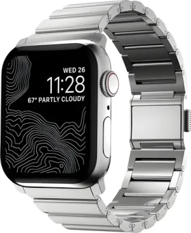 Nomad Strap Stainless Steel V2 stříbrná / Řemínek pro Apple Watch / 42/44/45/49 mm (NM1A4HSXS0)