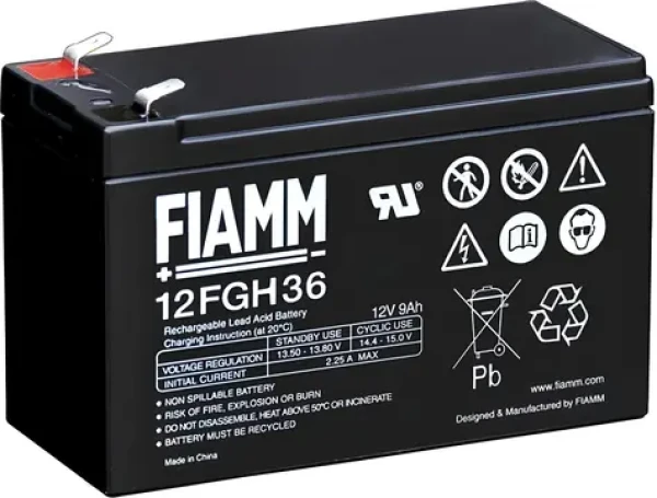 FIAMM 12 FGH 36 / Olověný akumulátor / 12V / 9Ah / Bezúdržbový / Životnost 5 let (09642)