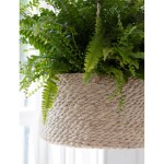 Garden Trading Závěsný jutový obal na květináč Wide Tapered Pot, přírodní barva, proutí