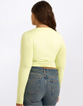 Tričko Organic Basics Everyday Scoop Neck Long Sleeve Tee Elderflower Green