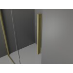MEXEN/S - Velar L sprchový kout, posuvné dveře 110 x 120, transparent, zlato kartáčovaná 871-110-120-03-55