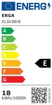 Erga Charlotte, kulaté LED zrcadlo 90cm, černý kovový rám, 2070 lm, 6500K, přední boční osvětlení, ERG-V01-204-9090-BK