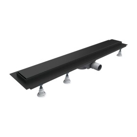 OMNIRES - LOWFIX lineární sprchový odtok s pevnou mřížkou, 80 cm černá /BLH/ LOWFIX80GBL
