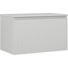 MEXEN/S - Rivel koupelnová skříňka pod umyvadlo 80 cm s deskou, 1 šuplík, reliéf , šedá mat 91A20-08047-1-BFC62
