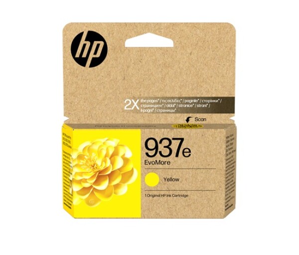 Inkoust HP 937e EvoMore Yellow Original Ink Cartridge (1,650 pages) - originální EDF_1877188