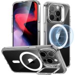 ESR Classic Hybrid HaloLock Case + Stash Stand zadní kryt na mobil Apple iPhone 15 Pro transparentní Kompatibilní s MagSafe