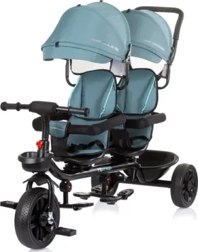 CHIPOLINO Tříkolka pro dvojčata Hip Hop Aloe (TRKHH0234AL)