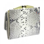 Luxusní dámská kožená mini peněženka Gregorio Garid, šedo-oranžová