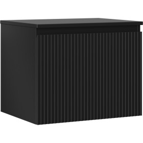 MEXEN/S - Rivel koupelnová skříňka pod umyvadlo 60 cm s deskou, 1 šuplík, reliéf , černá mat 91A20-06047-1-BFC71