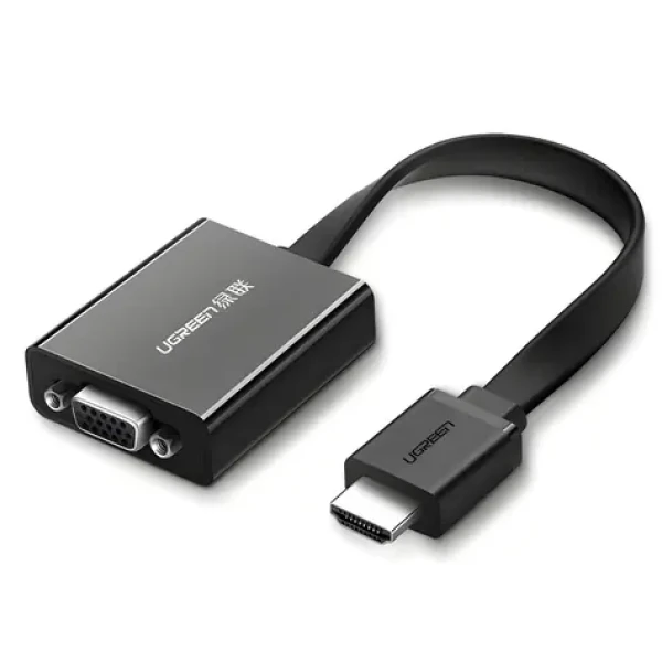 UGREEN MM103 černá / Adaptér HDMI - VGA / Micro-USB napájení / 25 cm (40248)