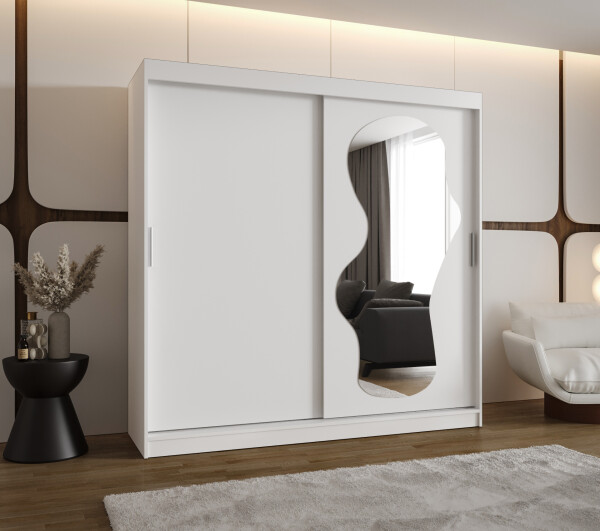 Šatní skříň Abi Ultra Rozměry: 200 cm, Barva korpusu + barva dveří: Bílá + Bílá