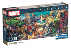 Puzzle Panorama: Marvel Hrdinové vs. Záporáci 1000 dílků