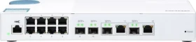 QNAP QSW-M408-2C 10GbE Switch bílá / 8x GbE / 2x 10GbE / 2x 10GbE SFP+ / QoS / bílá (QSW-M408-2C)