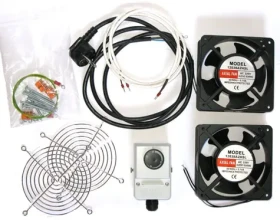 XtendLan Ventilační jednotka / Ventilační jednotka / termostat / 2x ventilátor / napájecí kabel (SFAN-WM-2FT)