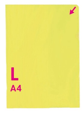 Obal L A4 čirý, 110 mikronů, pomerančový povrch, HERLITZ, 100ks - žlutý