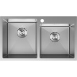 MEXEN - Xorin ocelový dřez 2-bowl 780 x 450 mm, nerez 6441782000-01