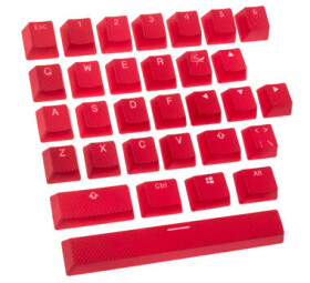 Ducky Rubber Keycap Set, 31 kláves, Double-Shot Backlight - červená DKSA31-USRDRNNO1