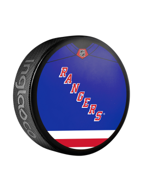 Inglasco / Sherwood Puk New York Rangers Jersey Design Souvenir Collector Hockey Puck