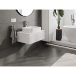MEXEN/S - Rivel koupelnová skříňka pod umyvadlo 70 cm s deskou, 1 šuplík, reliéf , bílá mat 91A20-07023-1-BFC01