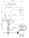 IDEAL STANDARD - Edge Umyvadlová baterie s výpustí, chrom A7104AA