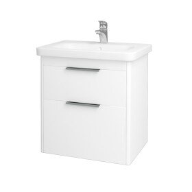 Dřevojas - Koupelnová skříňka ENZO SZZ2 65 - L01 Bílá vysoký lesk / L01 Bílá vysoký lesk 52440