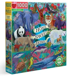EEBOO Čtvercové puzzle Planeta Země