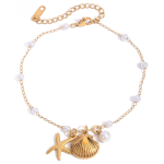 ELENYS Sea Whisper – pozlacený náramek 18K žluté zlato Délka náramku: 21,5+5 cm / max. 26,5 cm