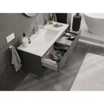 MEXEN/S - Orio koupelnová skříňka 120 cm s umyvadlem Otis, 2 zásuvky, grafit mat/bílá mat 91A10-12047-2-BFF66-W18M01