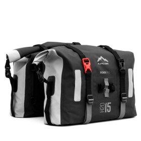 Brašny X-Plor Roagbag 2x 15L nepromokavé, černé/bílé - Černá