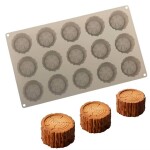 Dortisimo Silikonová forma na pečení/na mražené dezerty Kmeny stromu (na 15 ks) 16,5 cm