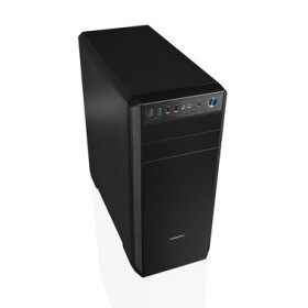 Modecom PC herní skříň OBERON PRO LE BLACK MIDI / 2x USB 3.0 / 2x USB 2.0 / audio HD / černá / bez zdroje (AT-OBERON-PR-10-000000-0002-LE)