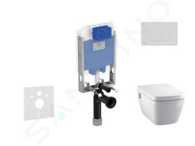 IDEAL STANDARD - ProSys Set předstěnové instalace, sprchovací toalety a sedátka TECEone, tlačítka Oleas M1, Rimless, SoftClose, bílá ProSys80M SP130
