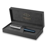 Parker Sonnet Premium Metal Blue CT - plnící pero 18K, hrot F